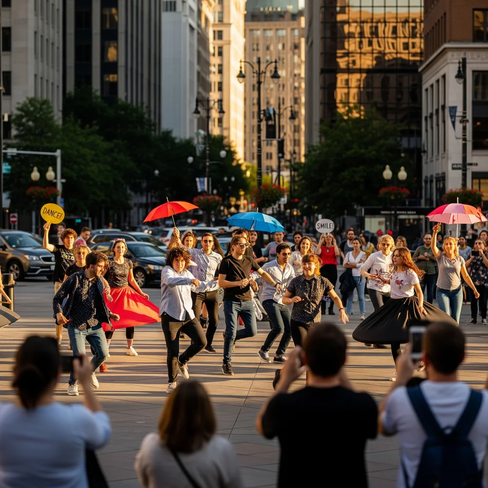 Flash-mob-dancers
